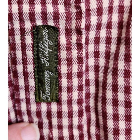 Tommy Hilfiger Dress Shirt Men's X Large Long Sleeve White Red Check - Picture 2 of 16